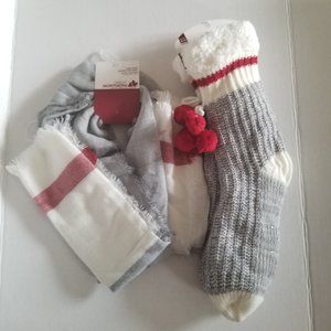 Ladies Great Northern Scarf and Sock Slipper Bundle
